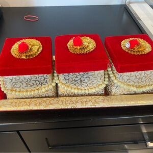 Luxurious Red and Gold Gift Box Set
